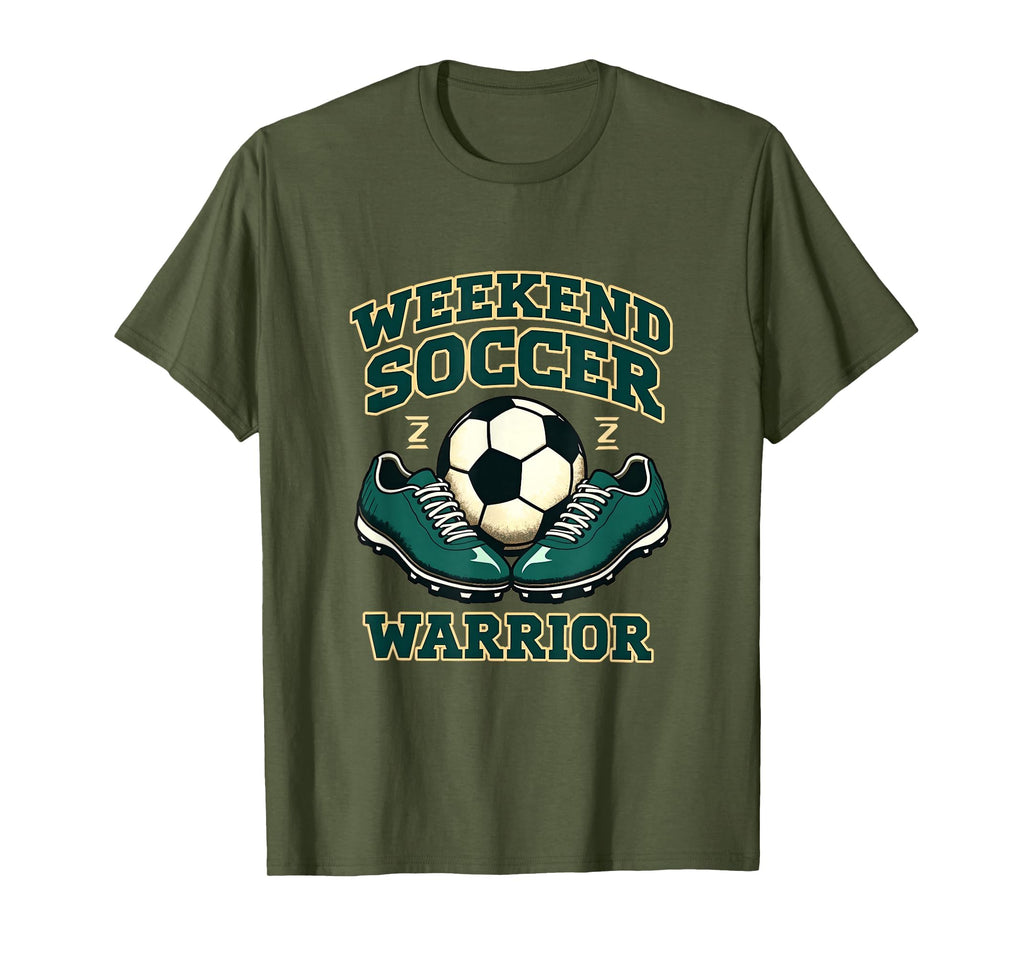 Weekend Soccer Warrior T-Shirt - Graphic Print for Adults