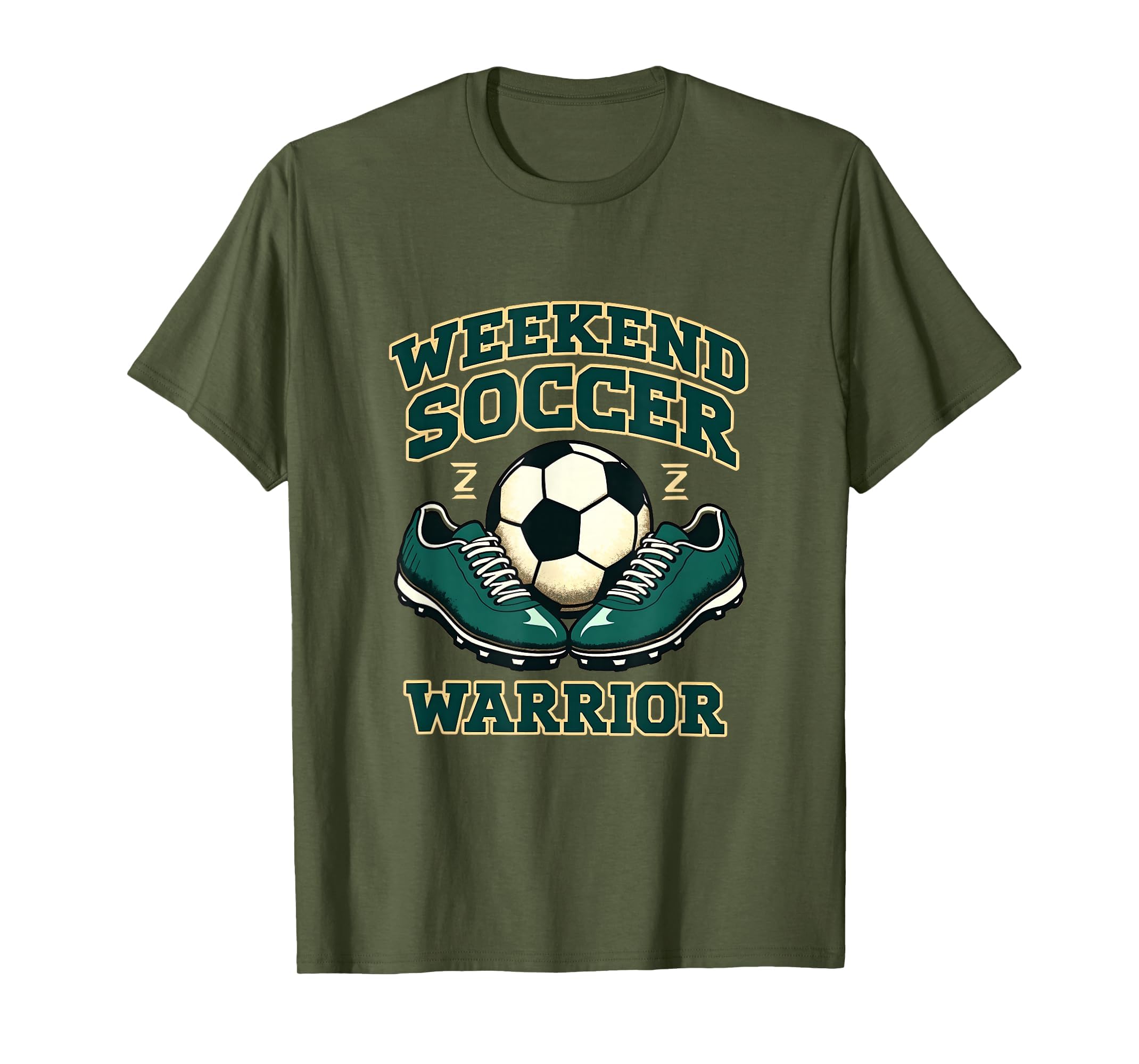 Weekend Soccer Warrior T-Shirt - Graphic Print for Adults