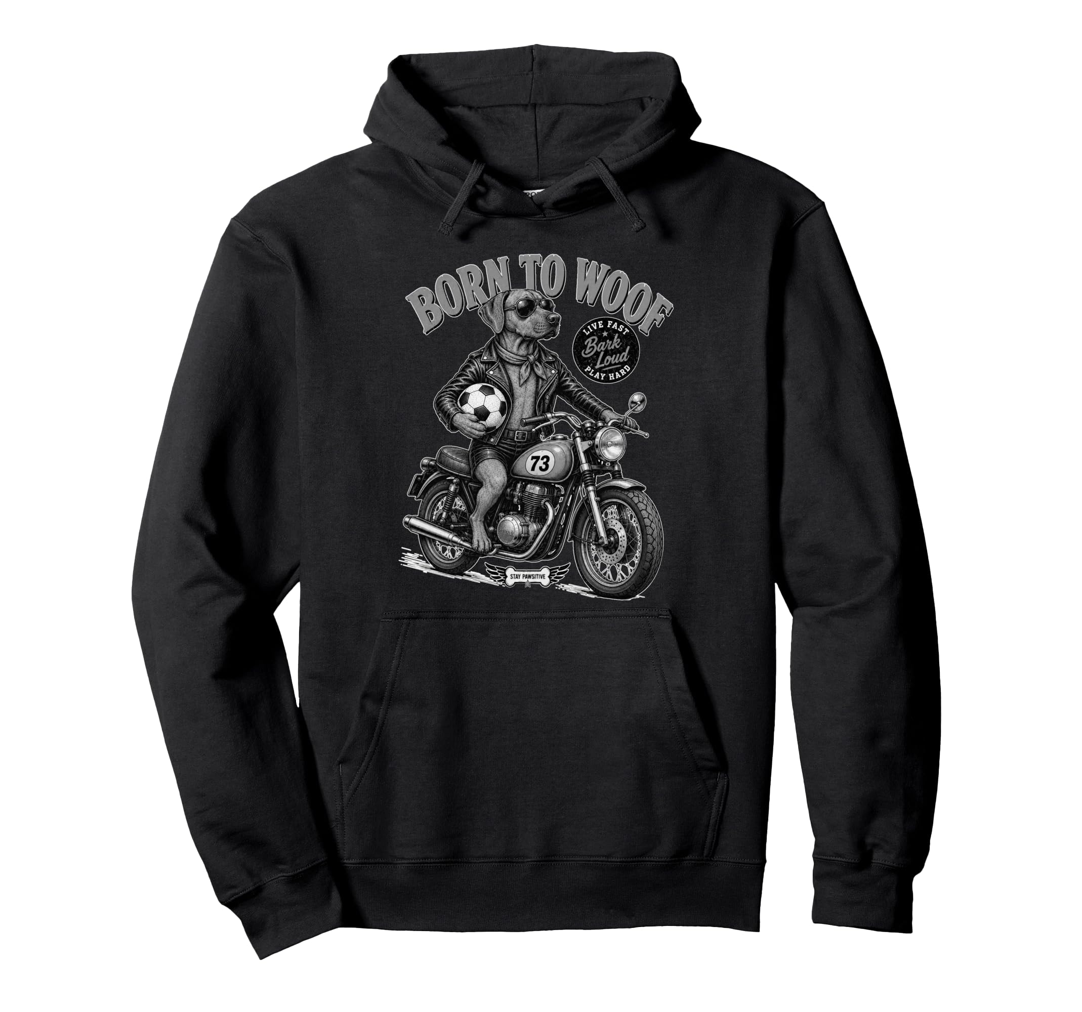 Ridgeback Motorbike Love Footbal Hoodie - Casual Everyday Wear Men Women