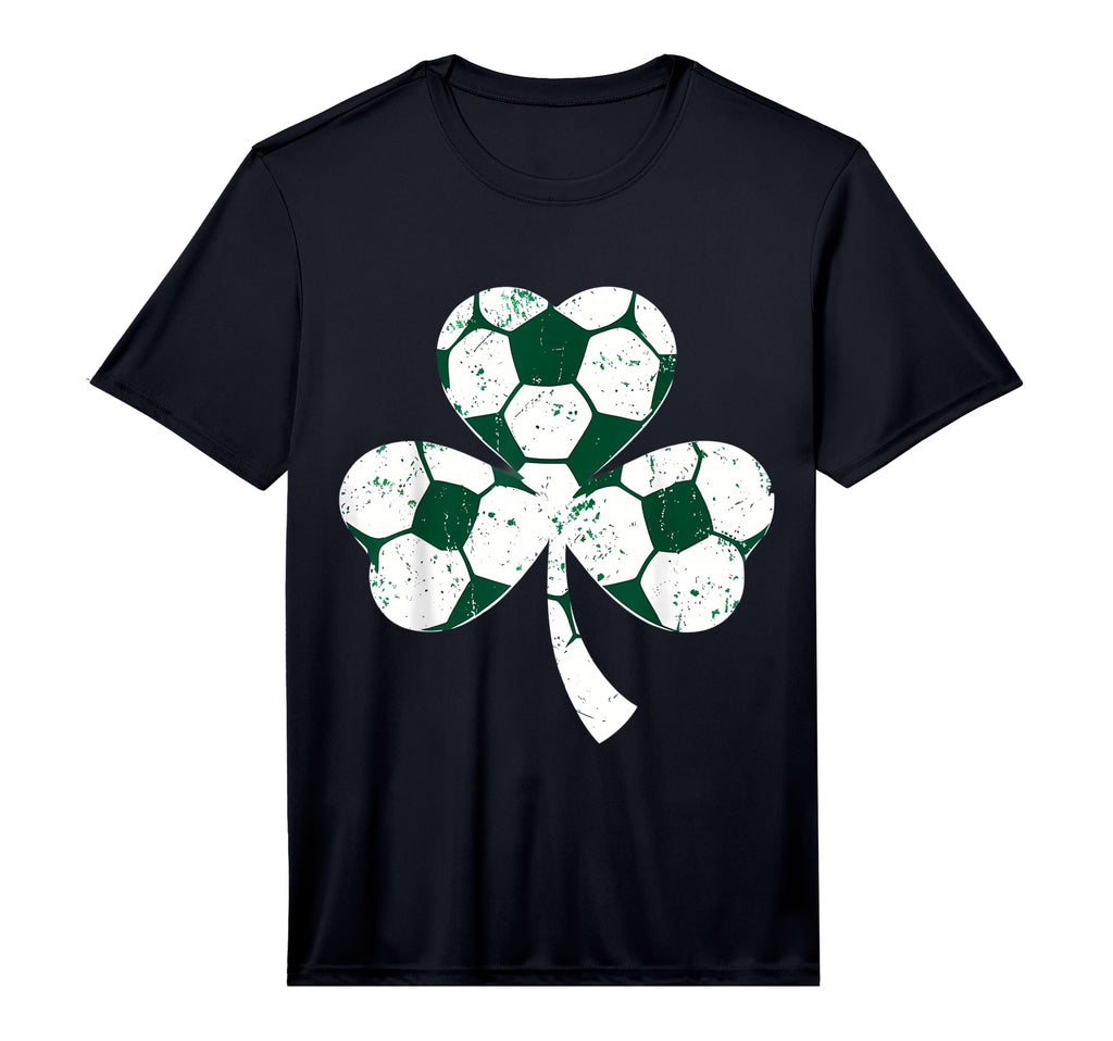 Soccer St Patricks Day Shamrock T-Shirt - Minimalist Print for Adults
