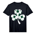 Soccer St Patricks Day Shamrock T-Shirt - Minimalist Print for Adults