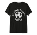 Delaware County Soccer Distressed 90S Tri T-Shirt - Graphic Print Unisex