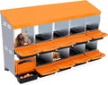 Chicken Nesting Box, 10 Hole 2 Layer Hen Nest Boxes, Roll Away Eggs Laying Boxes,Cleanable Pull Out Hen Roosting Boxes