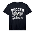 Soccer Godmom Matching Family Soccer T-Shirt - Unique Graphic Men Women