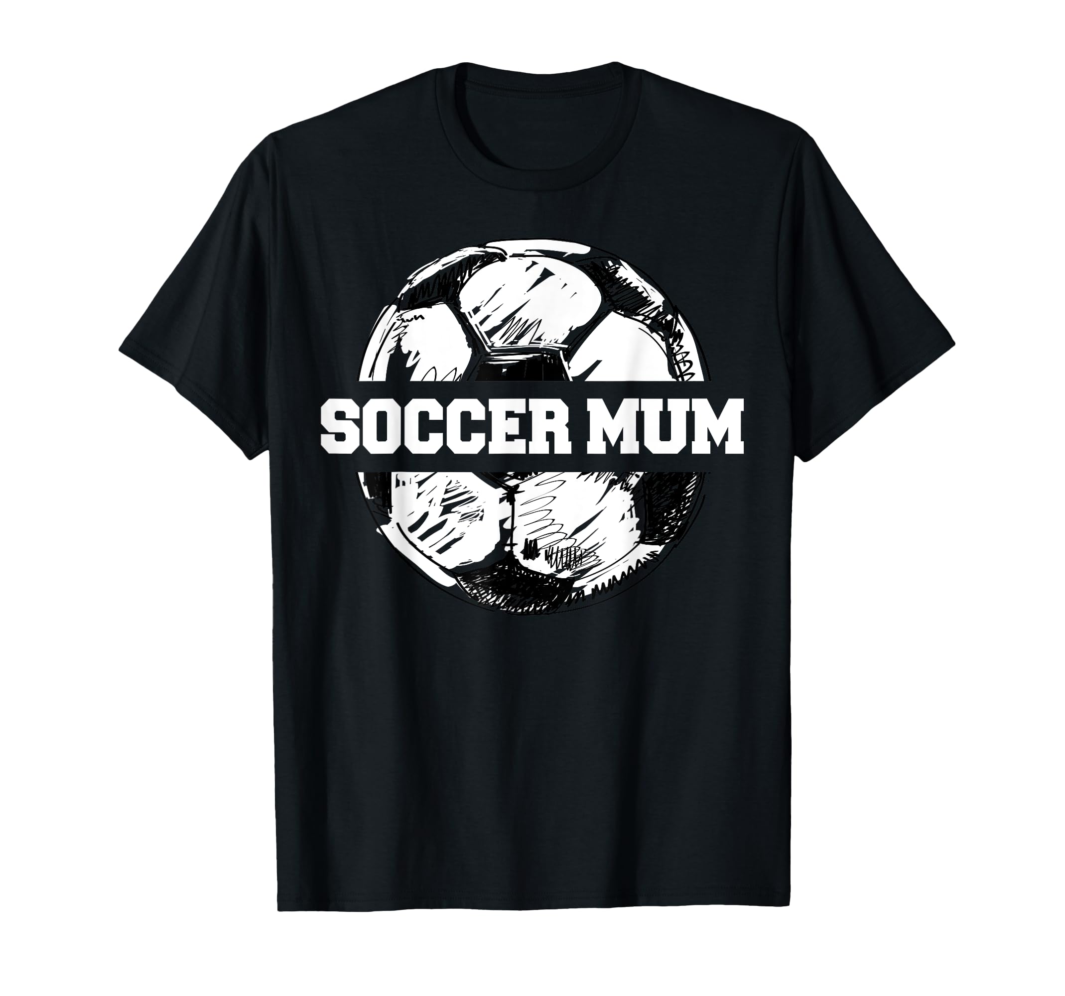 Soccer Mum Soccer Ball Split Funny T-Shirt - Trendy Graphic Men Women