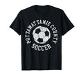 Pottawattamie County Soccer Distressed 90S T-Shirt - Graphic Print Unisex