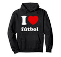 I Love Heart F Tbol Futbol Soccer Hoodie - Fun Novelty Design for Adults