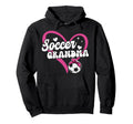 Soccer Grandma Heart Grandma Soccer Player Hoodie - Graphic Print Unisex