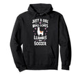 Just Who Loves Llamas And Soccer Gift Hoodie - Custom Art Print for Adults