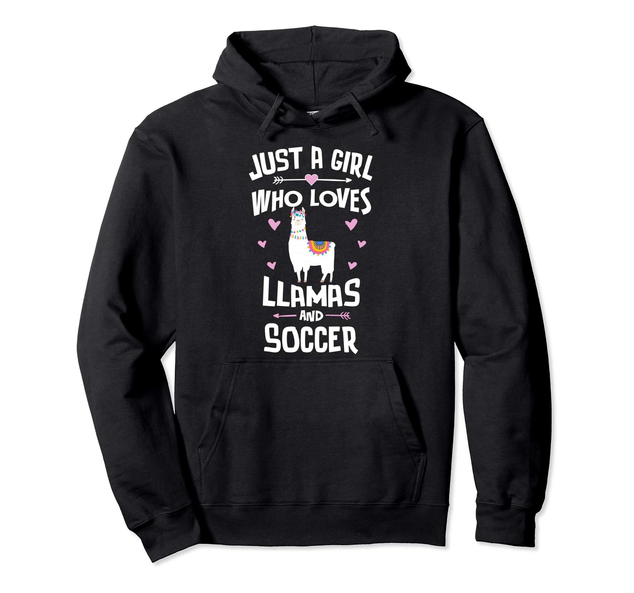 Just Who Loves Llamas And Soccer Gift Hoodie - Custom Art Print for Adults
