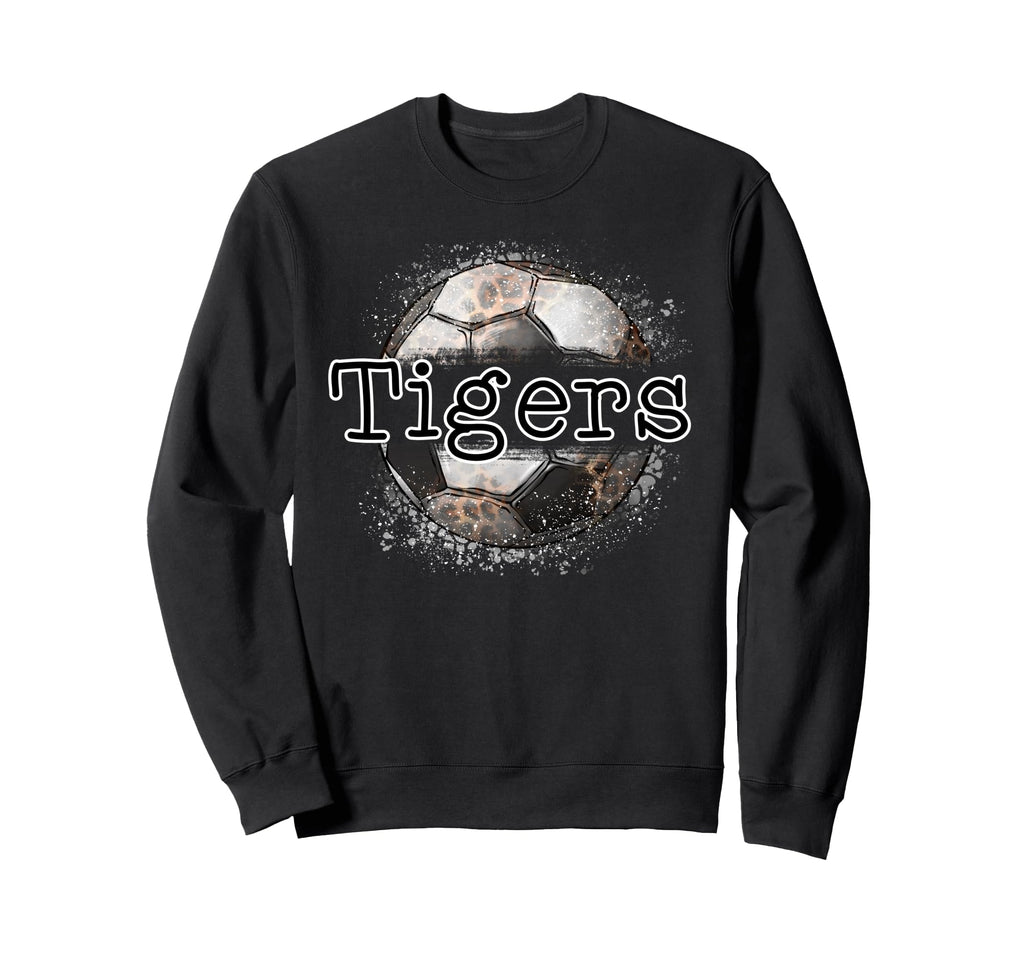 Tigers Soccer Game Day Leopard Sweatshirt - Graphic Print Men Women