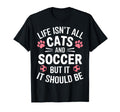 Soccer Player Soccer Lovers Cats Sweatshirt - Graphic Print for Adults