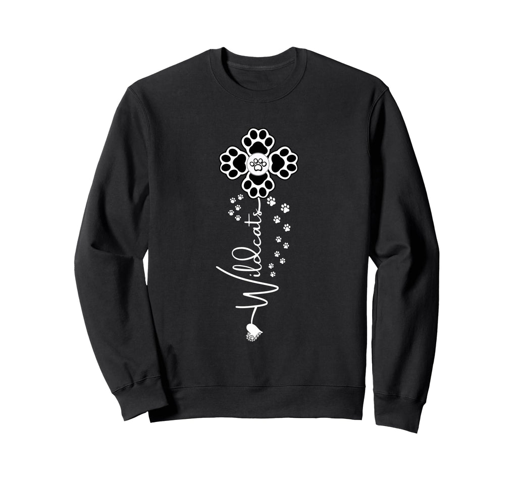 Wildcats Flower Sports Fan Team Sweatshirt - Graphic Print Men Women