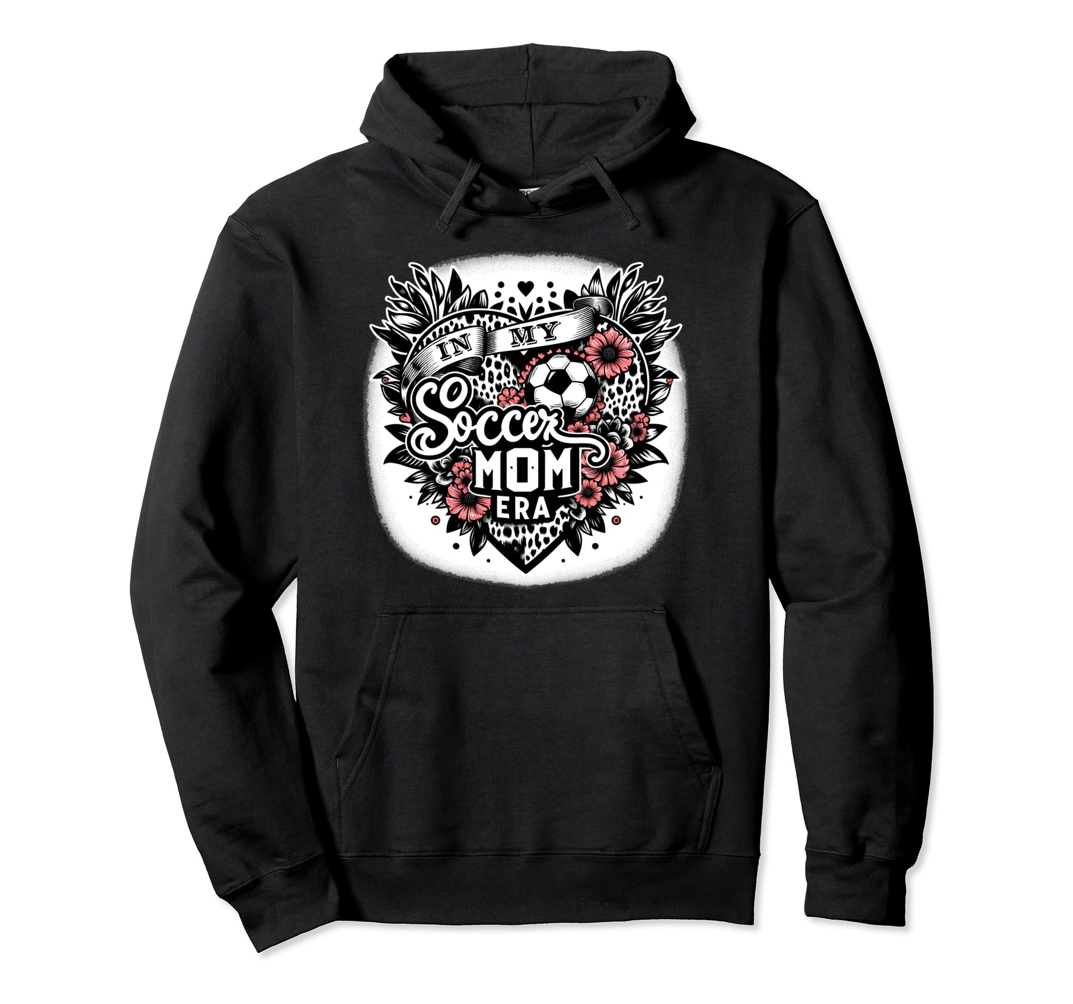 My Soccer Mom Era Floral Soccer Heart Or Hoodie - Custom Art Print Unisex
