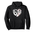 Happy Mothers Day Mom Both Heart Soccer Hoodie - Custom Art Print Unisex