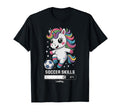 Unicorn Soccer Skills Loading Score Mom T-Shirt - Unique Graphic Men Women