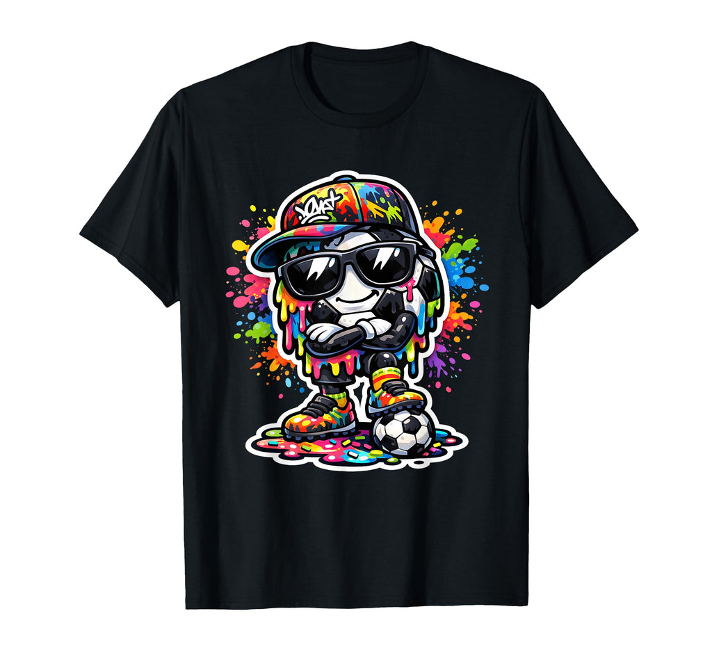 Soccer Ice Cream Drip Soccer Stuff T-Shirt - Novelty Apparel Men Women