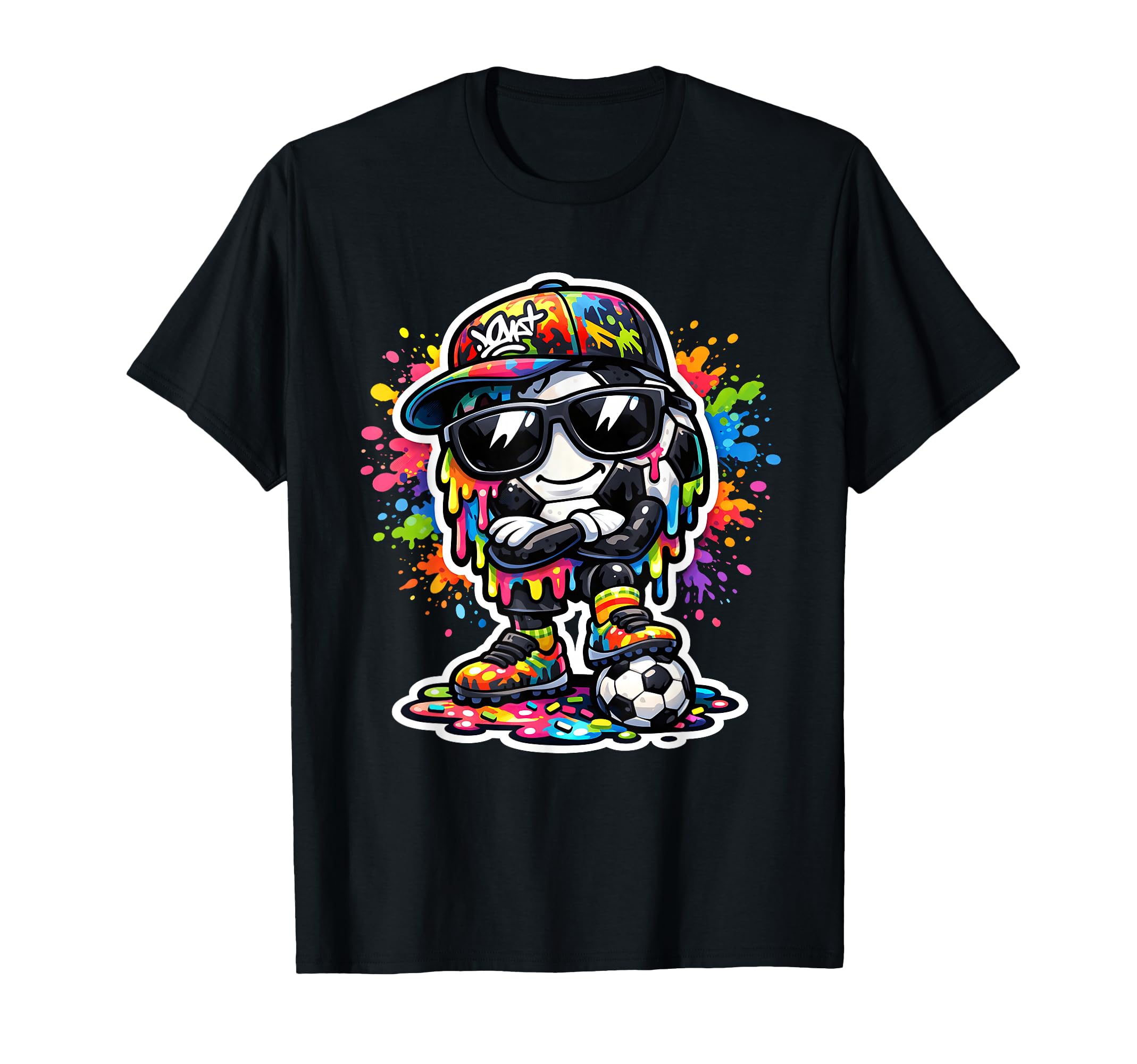Soccer Ice Cream Drip Soccer Stuff T-Shirt - Novelty Apparel Men Women