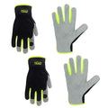 HLDD HANDLANDY 2 Pairs Leather Gardening Gloves for Men, Utility Work Gloves for Gardening, Yardwork, Construction, Mechanics, Great Garden Gifts for Men Women