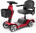 Foldable Mobility Scooters 4 Wheel Lightweight Mobility Scooters for Adults, 250W Powered Electric Wheelchair, Mobility Scooter with Seat, Folding Travel Motorized Scooter