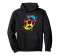 Colorful Soccer Ball Player Team Hoodie - Fun Novelty Design Men Women