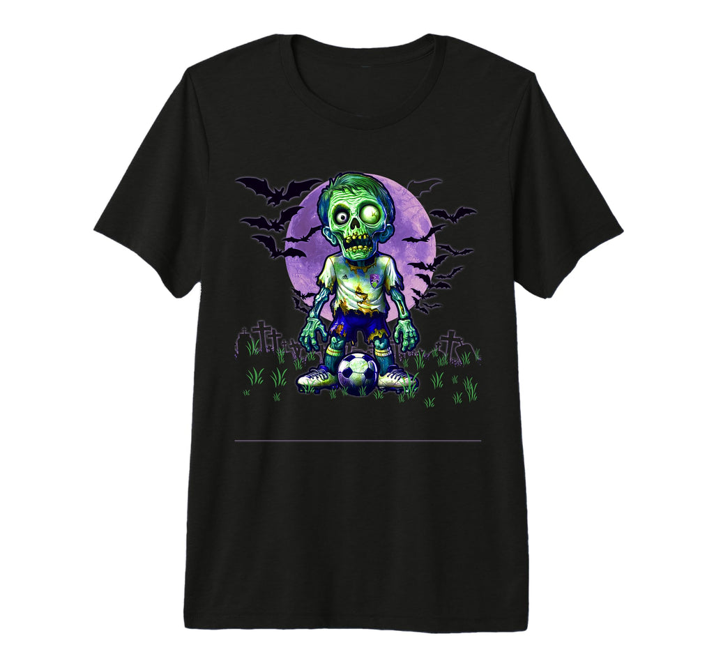 Halloween Soccer Zombie Spooky T-Shirt - Fun Novelty Design Men Women