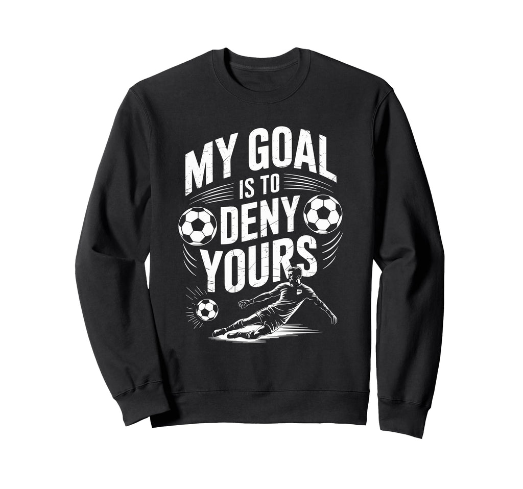 Goal Keeper And Soccer Player Sweatshirt - Minimalist Print for Adults