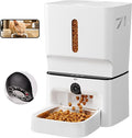 Automatic Cat Feeder with Camera, 7L Timed Dog Feeders, Adjustable Camera, 1080P HD Night Vision, Automatic Dog Feeder, 5G WiFi Cat Food Dispenser with 2-Way Audio, Low Food & Motion Alerts