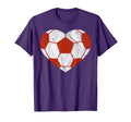 Football Heart Gift Soccer Player T-Shirt - Graphic Print Men Women