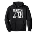 Its My 7Th Birthday Soccer Player Hoodie - Aesthetic Graphic for Adults
