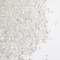 TWINKLING High Luster Round Fire Glass Stones, Marbles, Pebbles, Beads Gems for Fire Pit Vase Fillers Crafts Aquarium Garden Decoration, 3-6mm, 1-Pound Jar (Crystal)