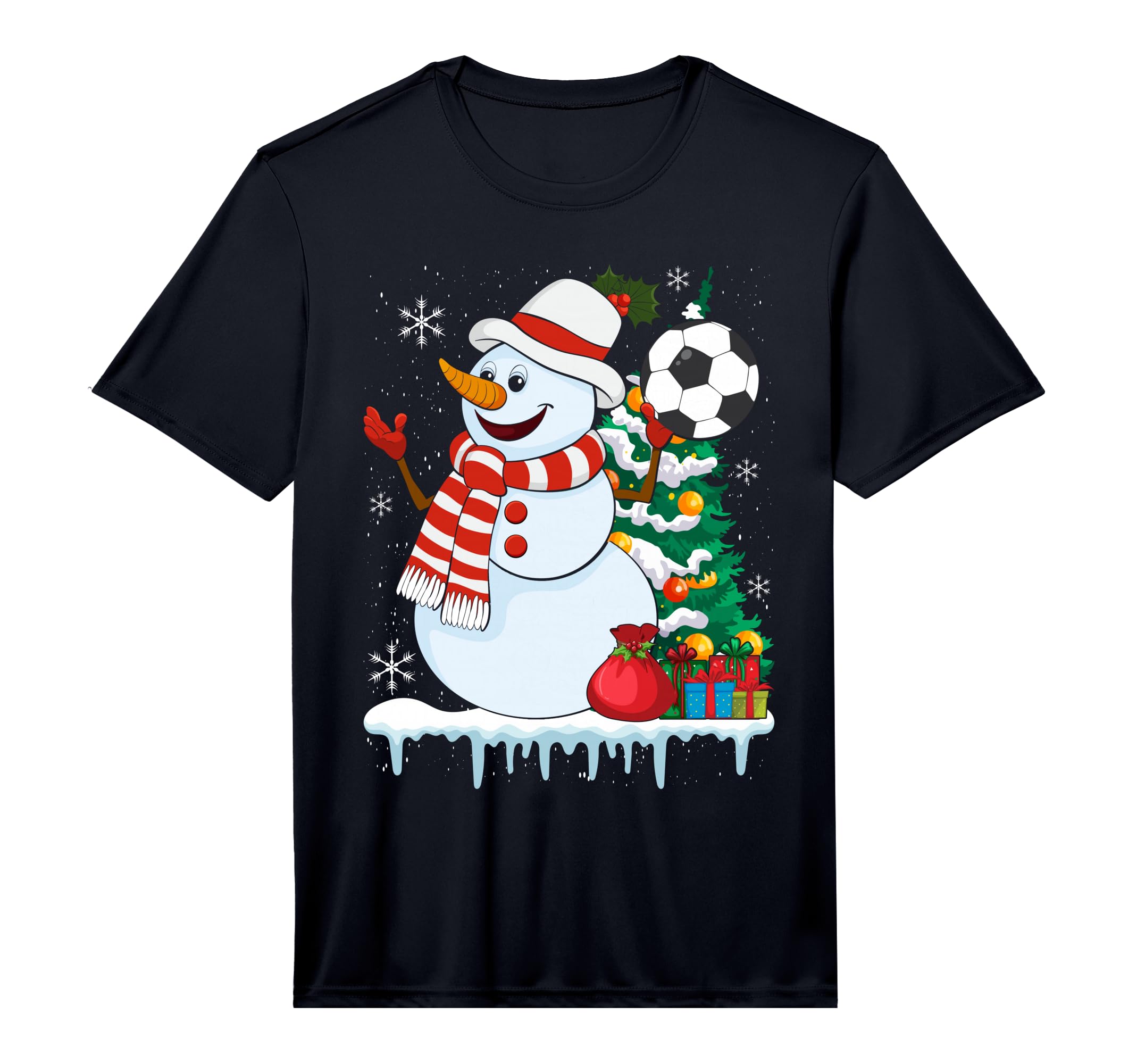 Goalkeeper Soccer Snowman T-Shirt - Casual Everyday Wear for Adults