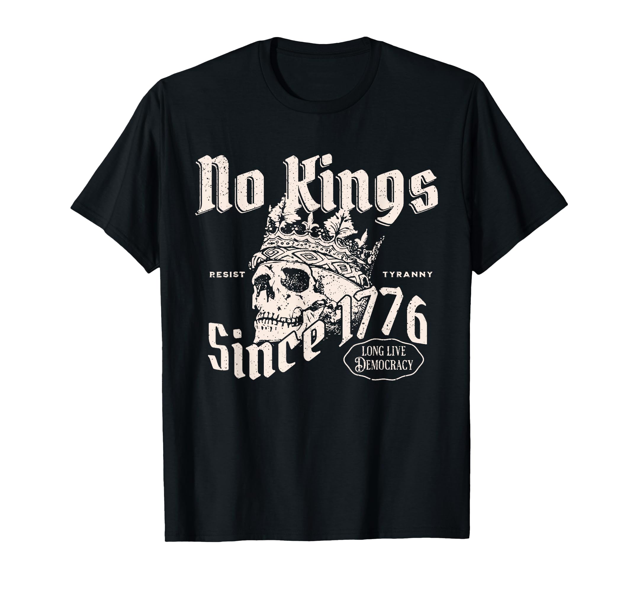 No Kings Since 1776 Skull T-Shirt - Minimalist Print Unisex