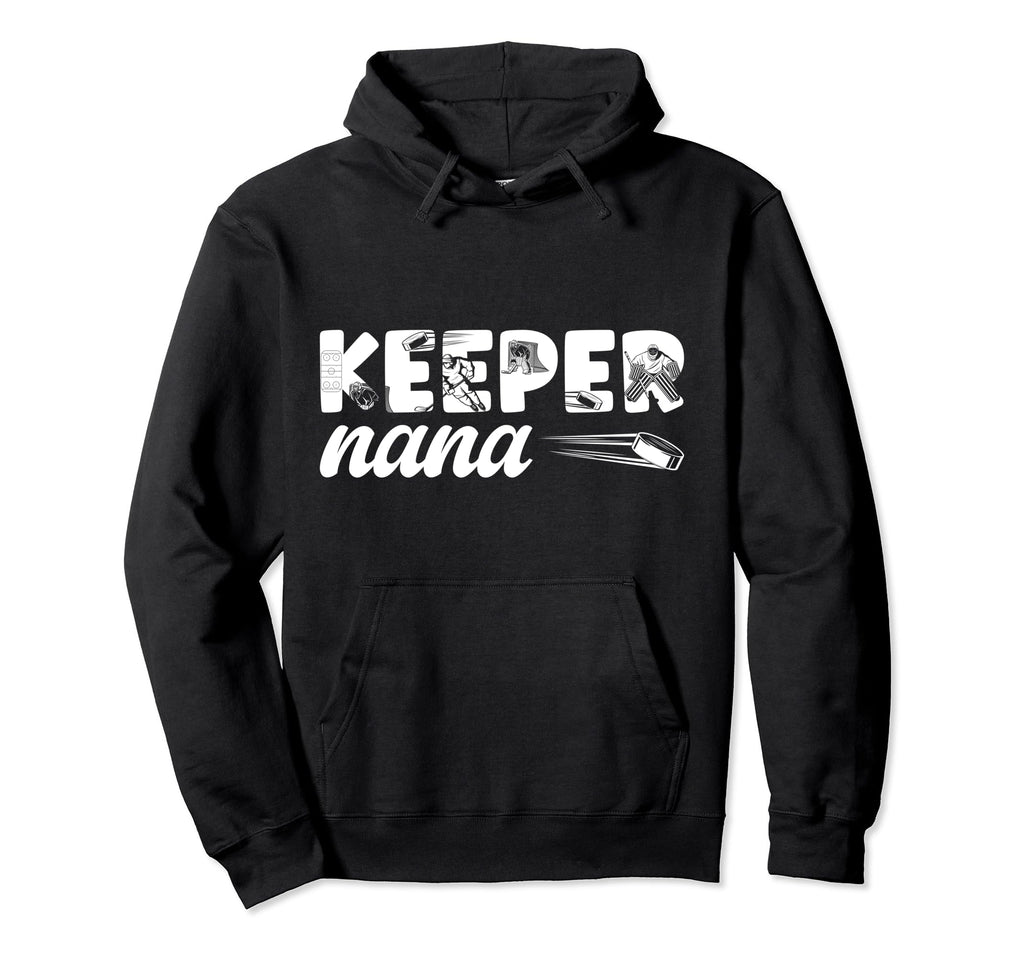 Ice Hockey Keeper Nana Ice Hockey Goalie Hoodie - Minimalist Print Unisex