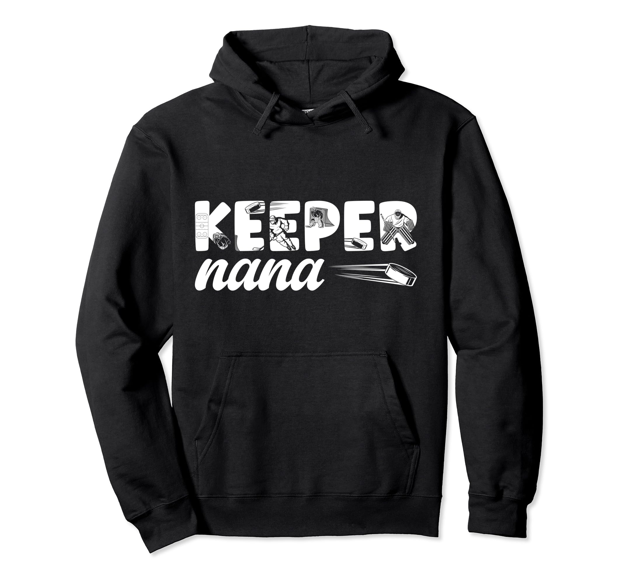 Ice Hockey Keeper Nana Ice Hockey Goalie Hoodie - Minimalist Print Unisex