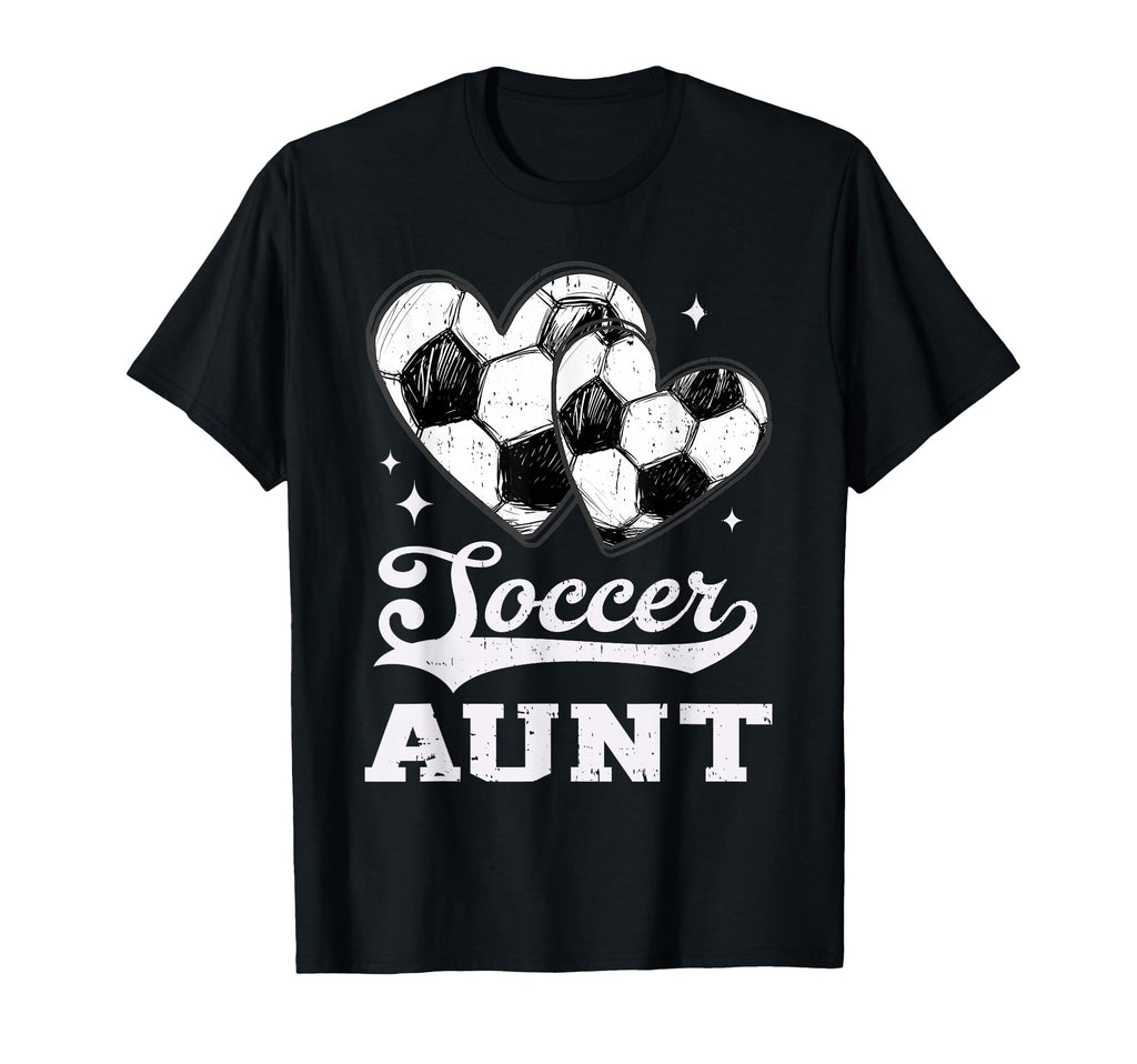 Soccer Heart Aunt Soccer Player T-Shirt - Fun Novelty Design for Adults