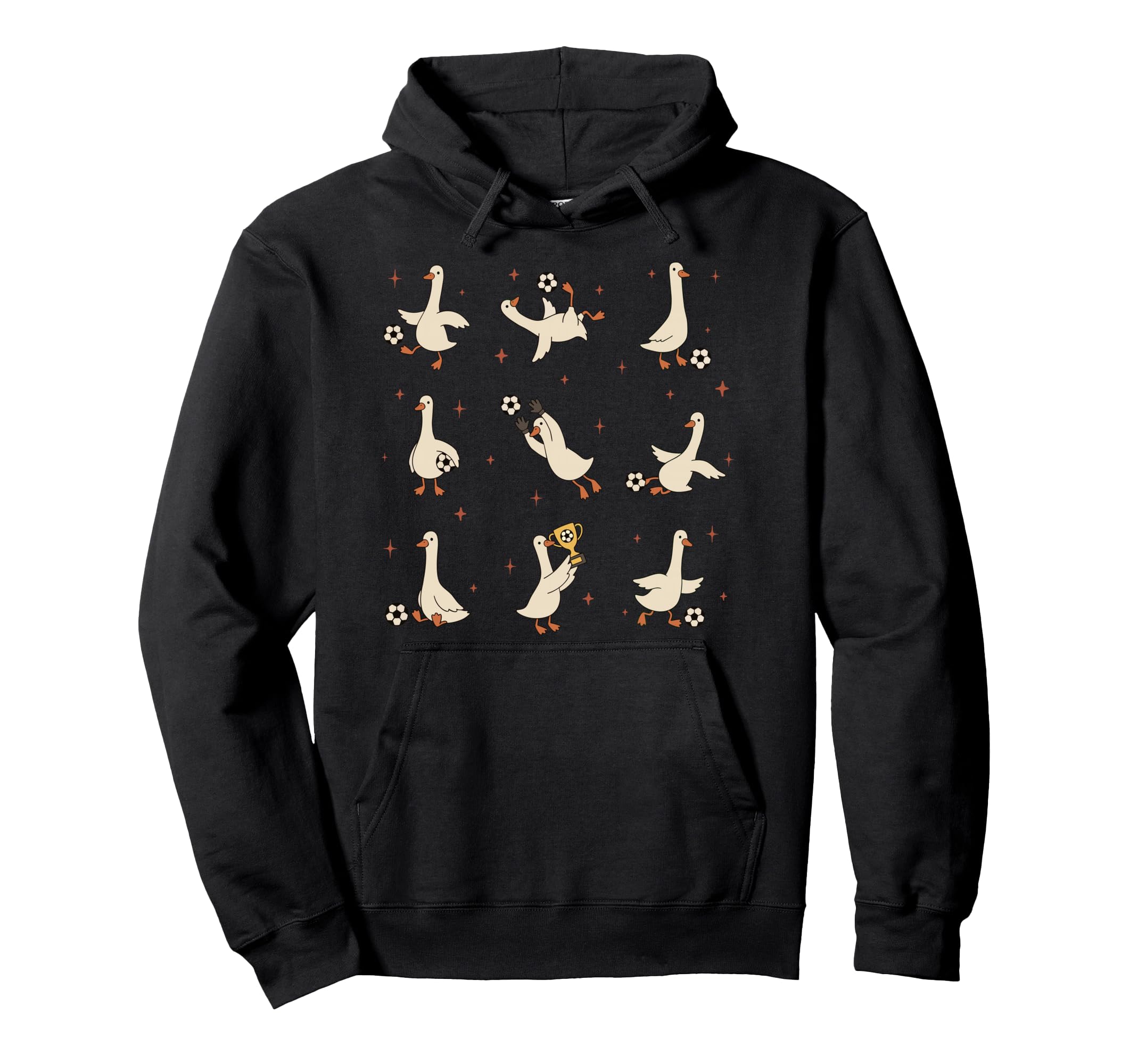Funny Silly Goose Soccer Game Day Hoodie - Casual Everyday Wear Men Women