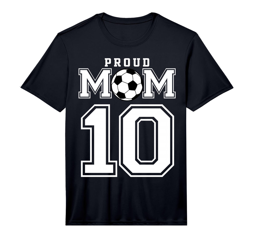 Number 10 Custom Proud Soccer Futbol T-Shirt - Unique Graphic for Adults
