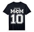 Number 10 Custom Proud Soccer Futbol T-Shirt - Unique Graphic for Adults