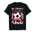 My Favorite Goalie Calls Me Uncle Soccer T-Shirt - Unique Graphic Unisex