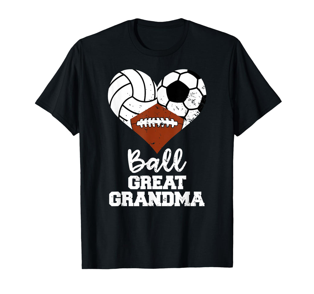 Ball Great Grandma Heart Volleyball T-Shirt - Unique Graphic Men Women