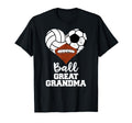 Ball Great Grandma Heart Volleyball T-Shirt - Unique Graphic Men Women
