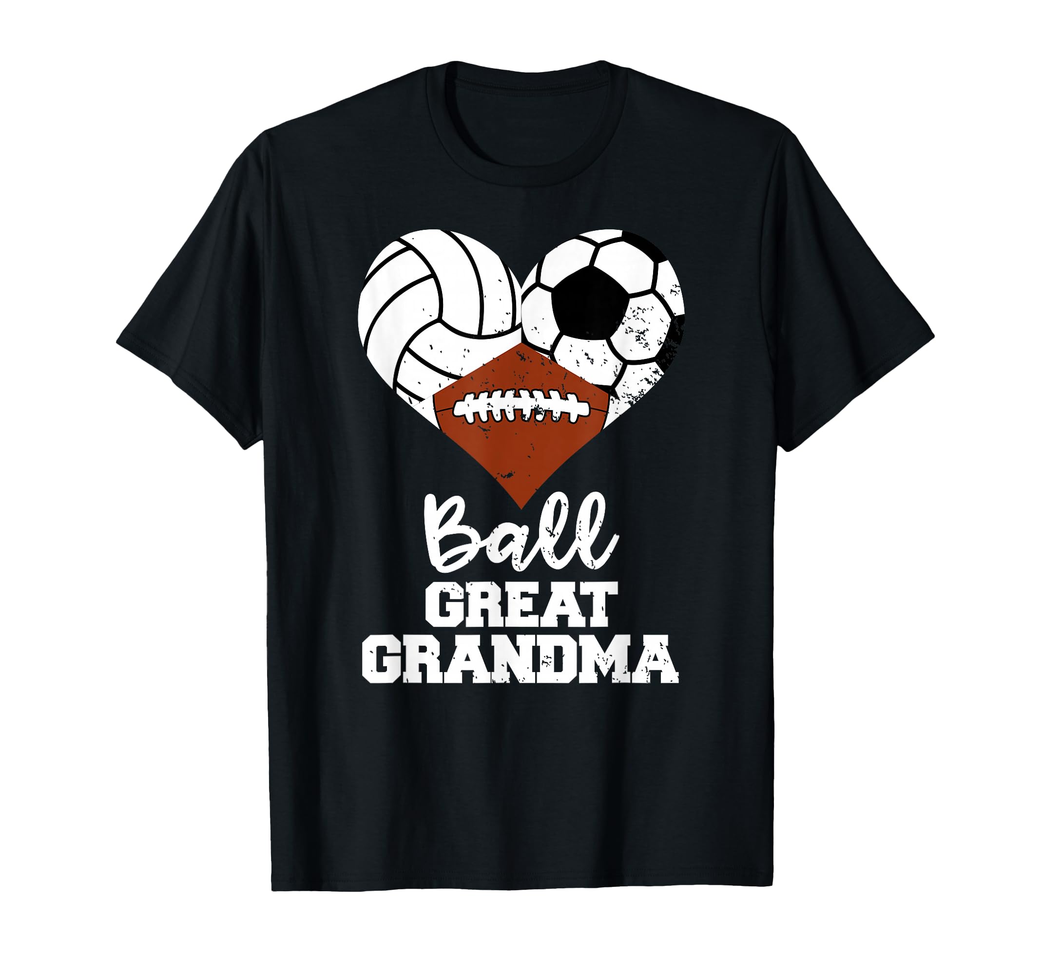 Ball Great Grandma Heart Volleyball T-Shirt - Unique Graphic Men Women