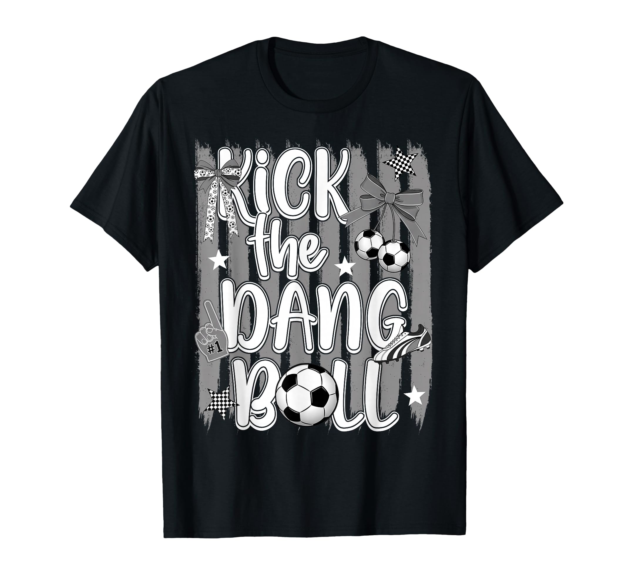 Kick Dang Ball Funny Soccer Game Day T-Shirt - Minimalist Print Unisex