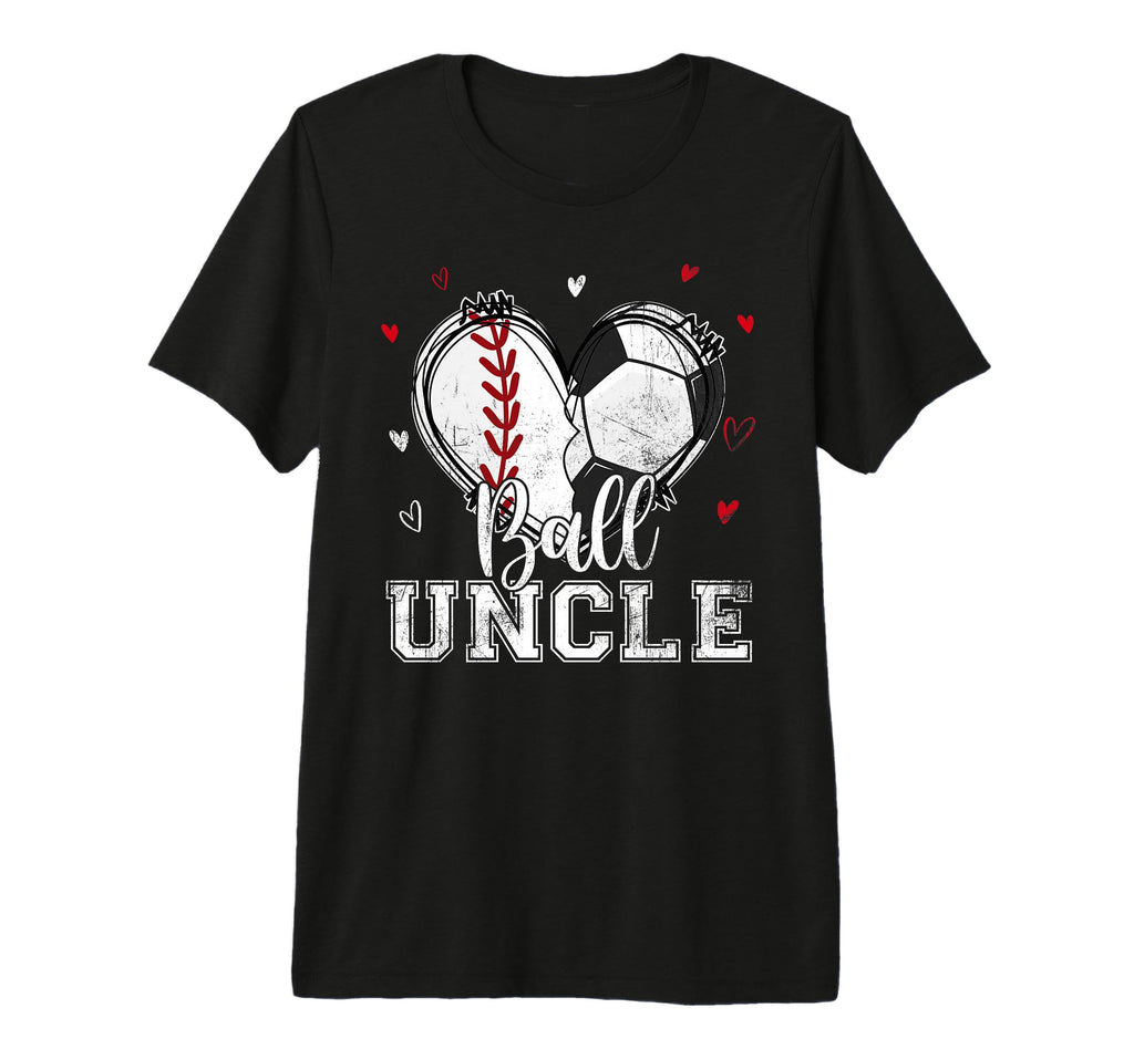 Ball Uncle Baseball Soccer Heart Nana T-Shirt - Trendy Graphic Men Women