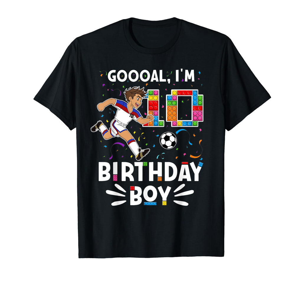 Goooal Im 10 I Building Blocks I 10Th T-Shirt - Streetwear Style Unisex