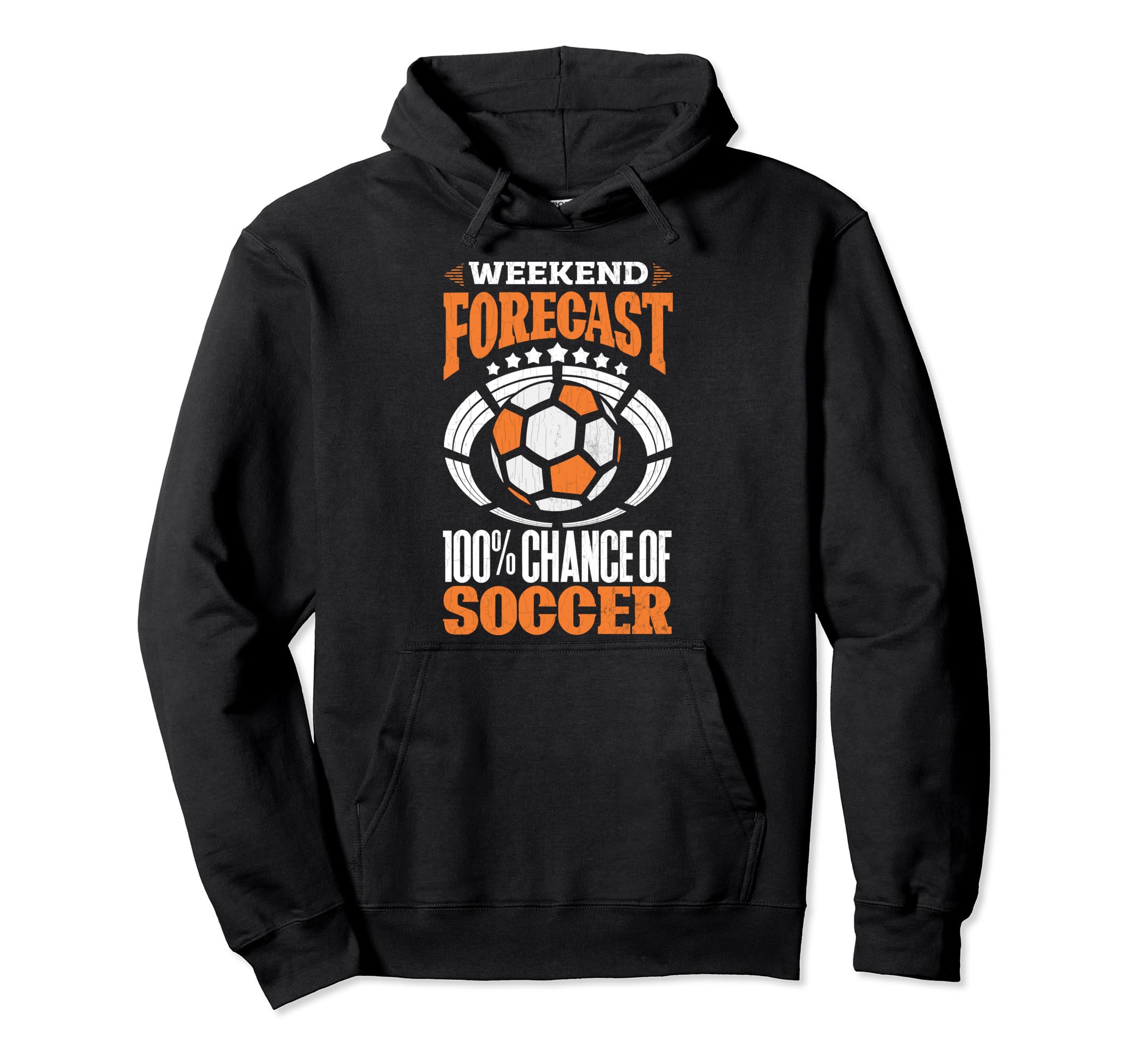 Soccer Player Funny Weekend Forecast Hoodie - Graphic Print for Adults