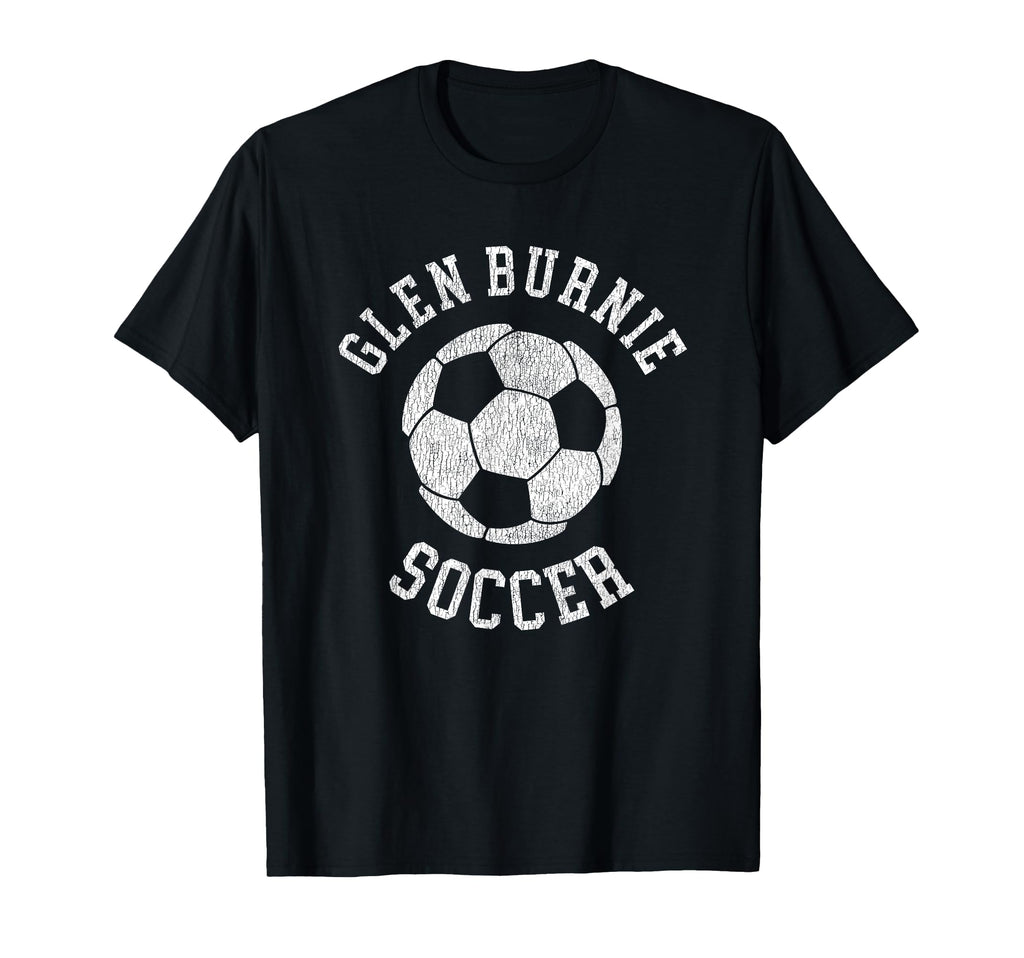 Glen Burnie Soccer Distressed 90S T-Shirt - Graphic Print for Adults