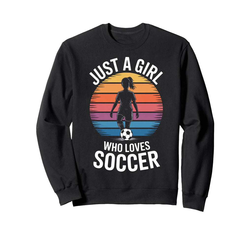 Soccer Enthusiast Just Who Sweatshirt - Casual Everyday Wear for Adults