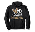 Funny Soccer Nonna Leopard Nonna Soccer Hoodie - Trendy Graphic Unisex